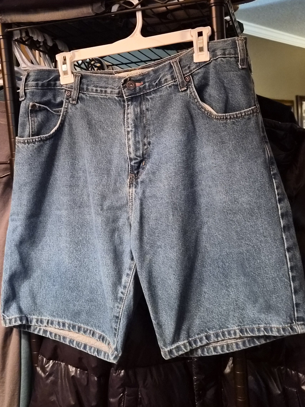 Men's Relaxed Fit Size W36 Denim Jean Shorts - Light Blue
